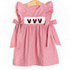 Mouse Moments Smocked Dress, Red Stripe