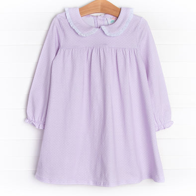 Lovely Lavender Dot Dress, Purple