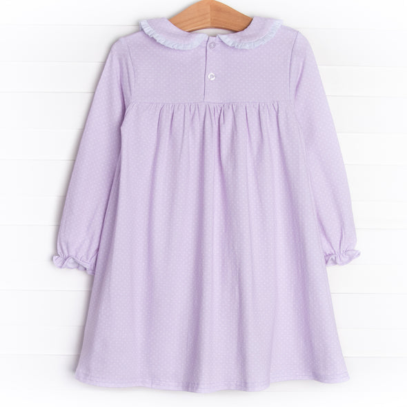Lovely Lavender Dot Dress, Purple