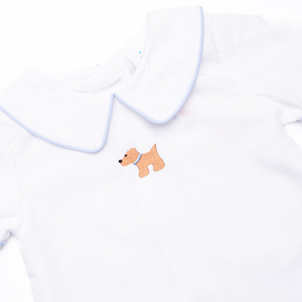 Playtime Pal Embroidered Short Set, Blue