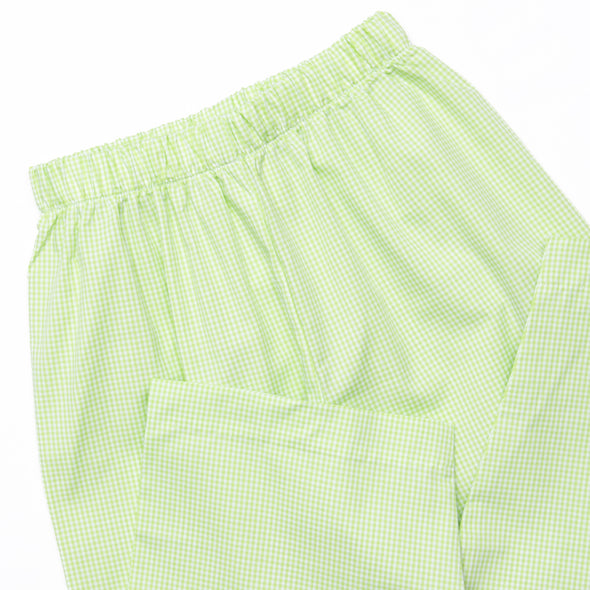 End of the Rainbow Smocked Pant Set, Green