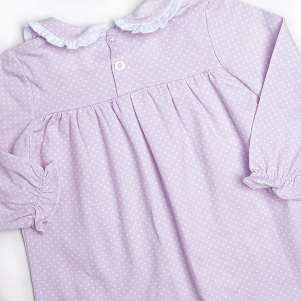 Lovely Lavender Dot Dress, Purple