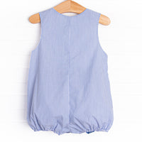 Pinchy and Patriotic Smocked Boy Bubble, Blue
