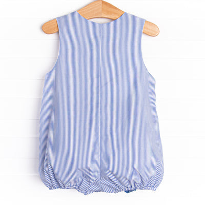Pinchy and Patriotic Smocked Boy Bubble, Blue