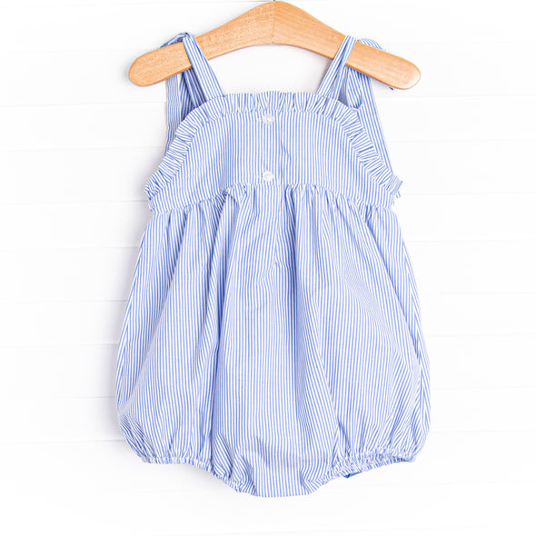 Pinchy and Patriotic Smocked Girl Bubble, Blue