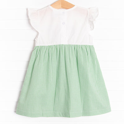 Wendy Watermelon Applique Dress, Green