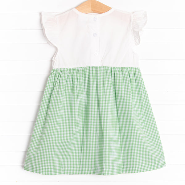 Wendy Watermelon Applique Dress, Green