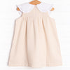 Peyton Dress, Tan Seersucker