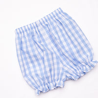 Land of Liberty Smocked Bloomer Set, Blue Check