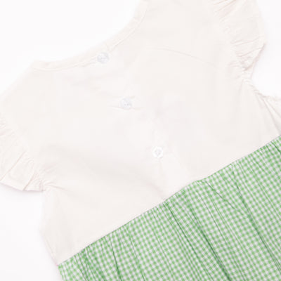 Wendy Watermelon Applique Dress, Green