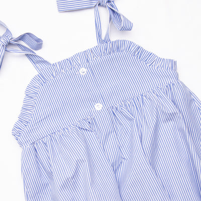 Pinchy and Patriotic Smocked Girl Bubble, Blue