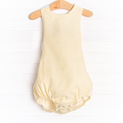 At the Pier Cross Back Sunsuit, Yellow