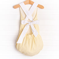 At the Pier Cross Back Sunsuit, Yellow