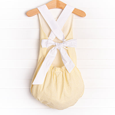 At the Pier Cross Back Sunsuit, Yellow