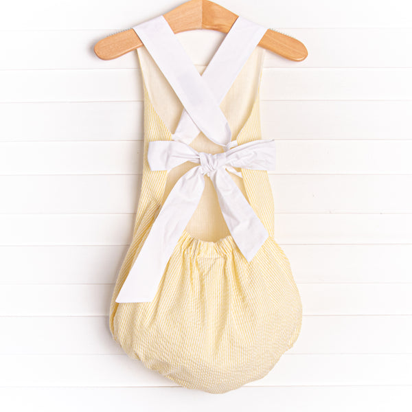 At the Pier Cross Back Sunsuit, Yellow