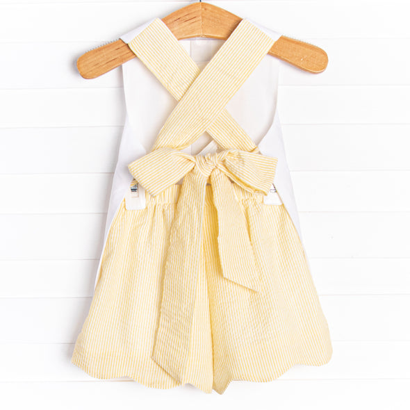 At the Pier Cross Back Short Set, Yellow
