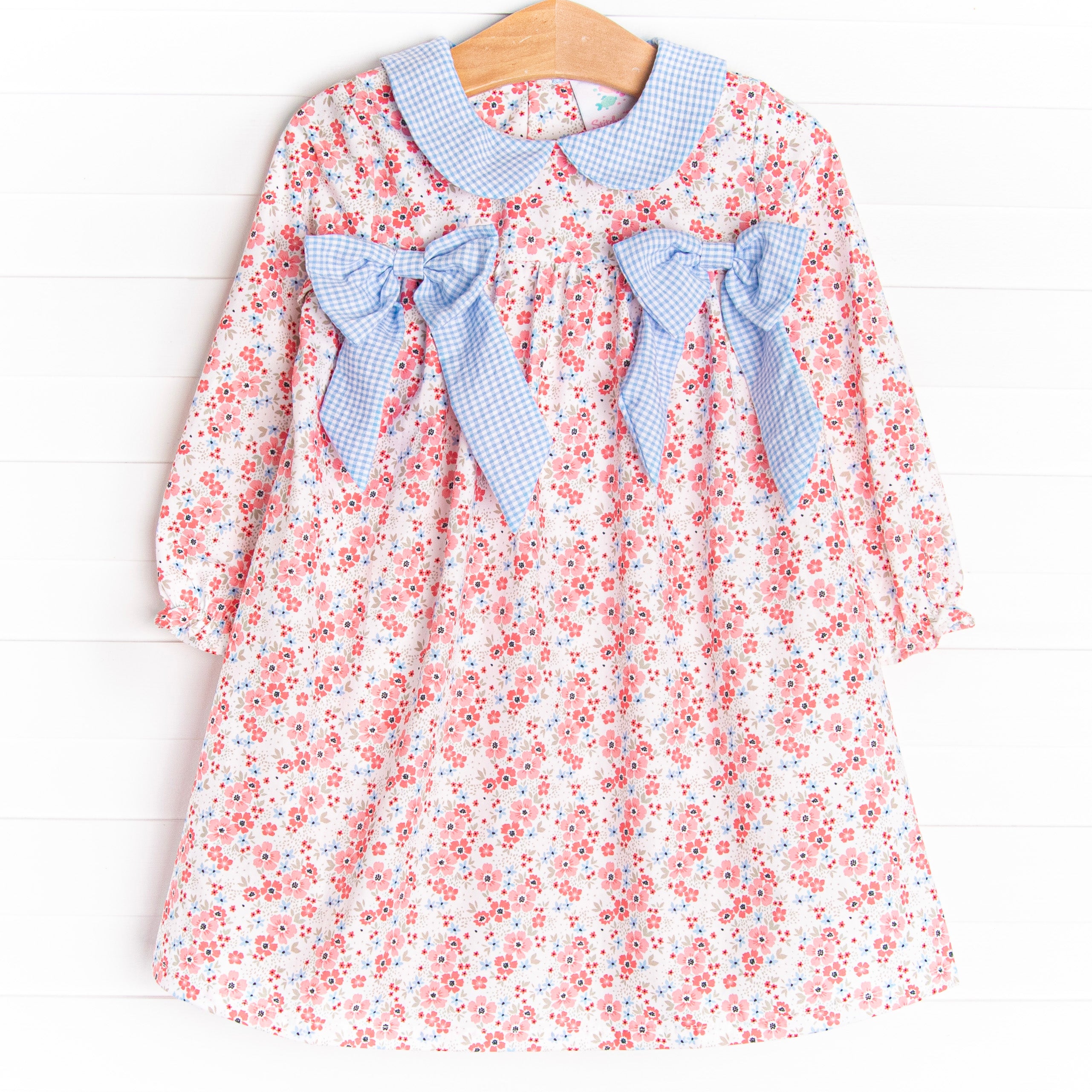 Lilly May Long Sleeve Dress, Blue Stitchy Fish Lilly May Long Sleeve Dress, Blue Stitchy Fish