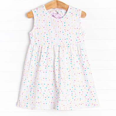 Rainbow Dots Dress, Purple