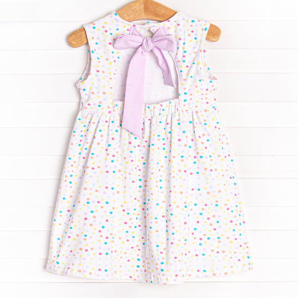 Rainbow Dots Dress, Purple