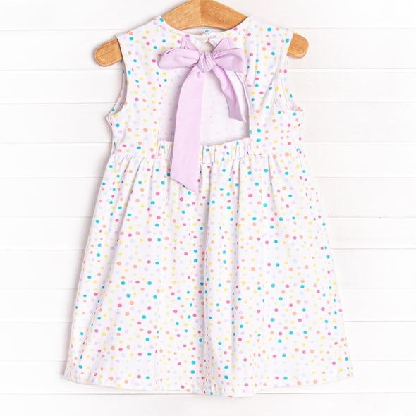 Rainbow Dots Dress, Purple