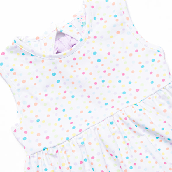 Rainbow Dots Dress, Purple