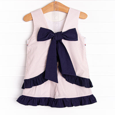 Sweet Freedom Smocked Short Set, Red