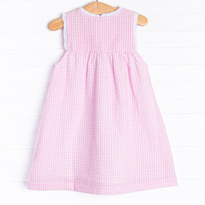Fins and Friends Applique Dress, Pink