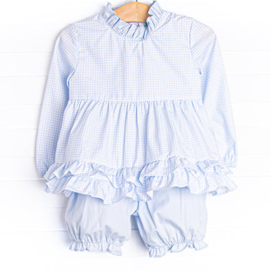 Tickle Me Blue Bloomer Set, Blue