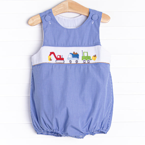 Construction Crew Smocked Bubble, Blue