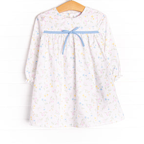 Penelope Petals Dress, Blue Floral