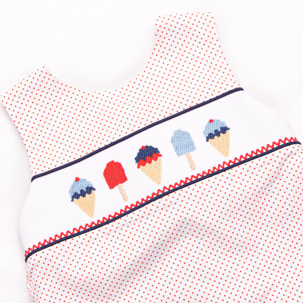 Sweet Freedom Smocked Short Set, Red