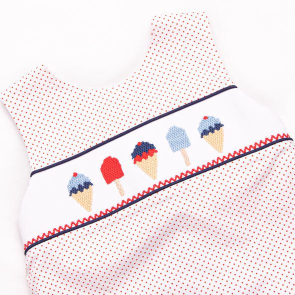 Sweet Freedom Smocked Short Set, Red