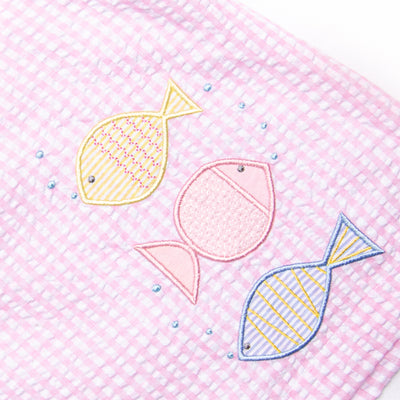 Fins and Friends Applique Dress, Pink