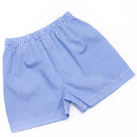 Construction Crew Smocked Short Set, White