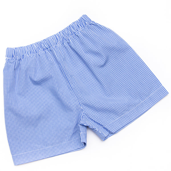 Construction Crew Smocked Short Set, White