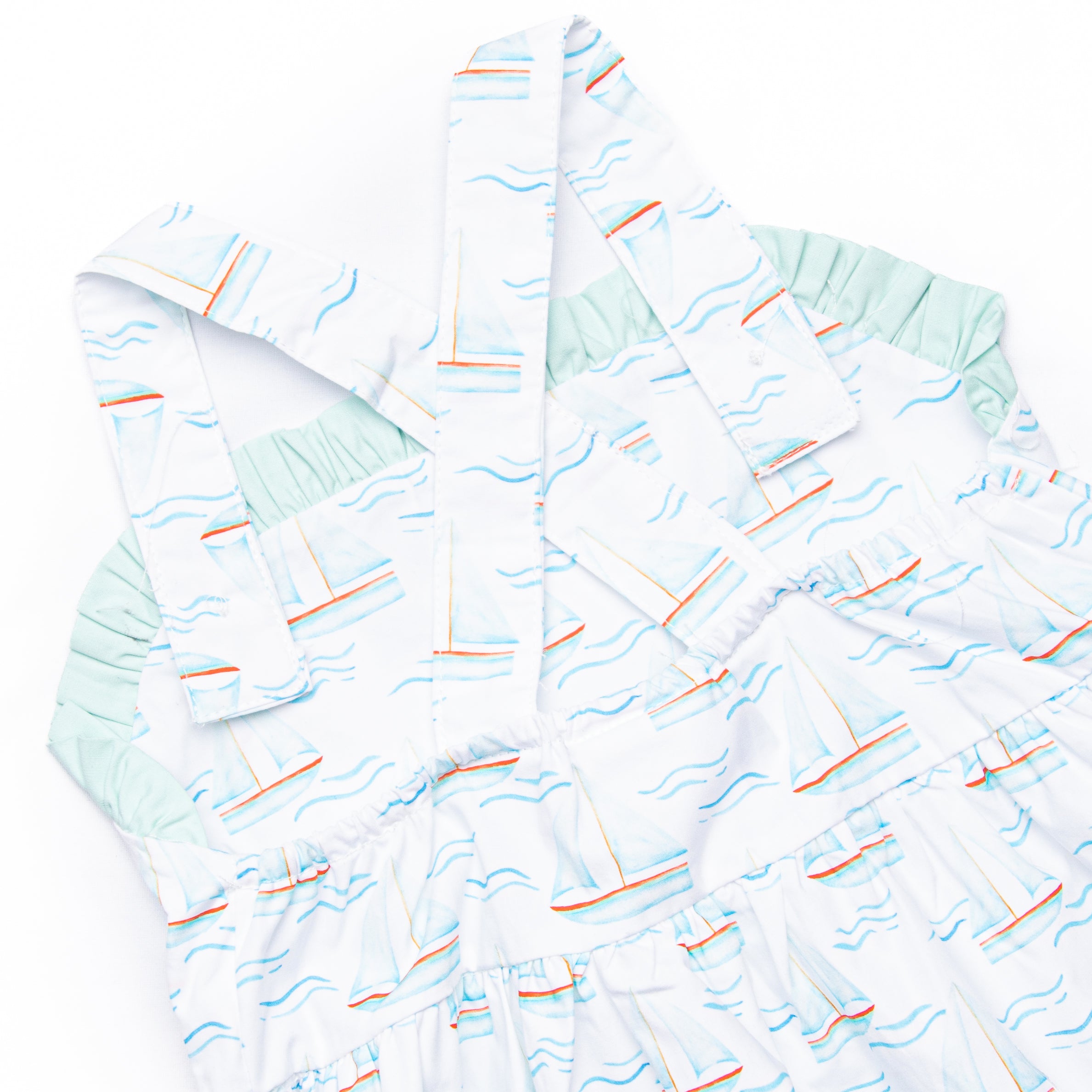 Sailor At Sea Ruffle Dress, Blue – Stitchy Fish