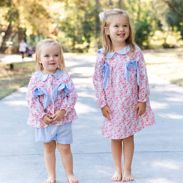Lilly May Long Sleeve Dress, Blue