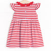 Mouse Ear Magic Applique Dress, Red Stripe