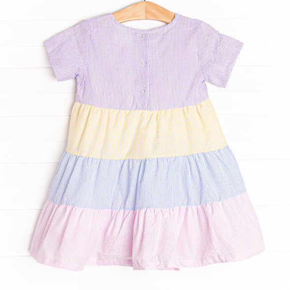 Serendipity Stripes Dress, Purple