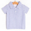 Samuel Seersucker Striped Top, Blue