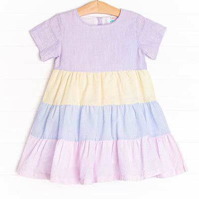 Serendipity Stripes Dress, Purple