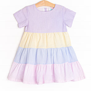 Serendipity Stripes Dress, Purple