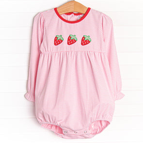 Strawberry Sweetie Applique Bubble, Pink