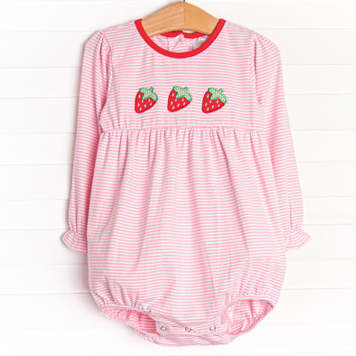 Strawberry Sweetie Applique Bubble, Pink