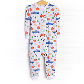 Home On the Range Romper, Blue