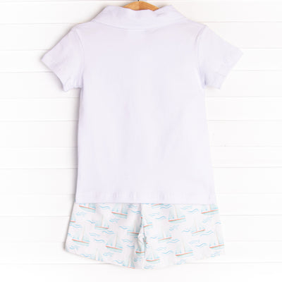 Sailor At Sea Short Set, Blue