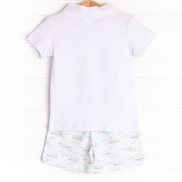 Sailor At Sea Short Set, Blue