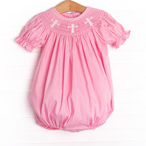 Easter Wishes Smocked Bubble, Pink