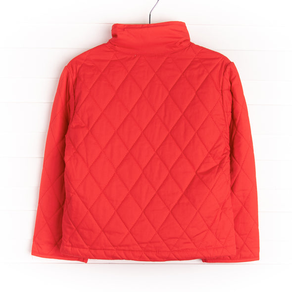 Quilted Coat, Red