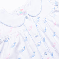 Watercolor Whales Dress, Blue